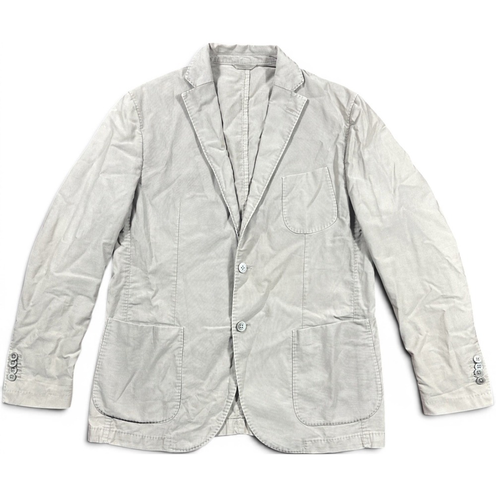 LBM 1911 Cotton CORDUROY Two Button Blazer Men's 54R Ivory ITALY MSRP $795